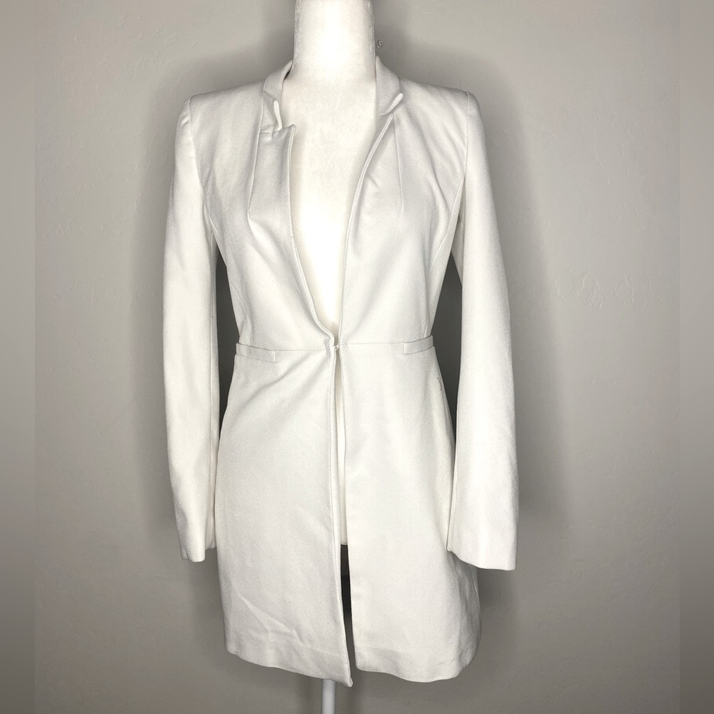 Zara Long White Blazer